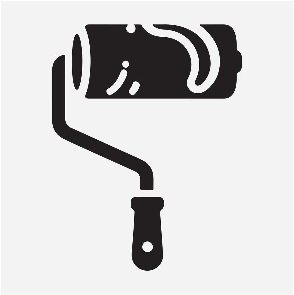 Paint roller icon illustration on White Background vector