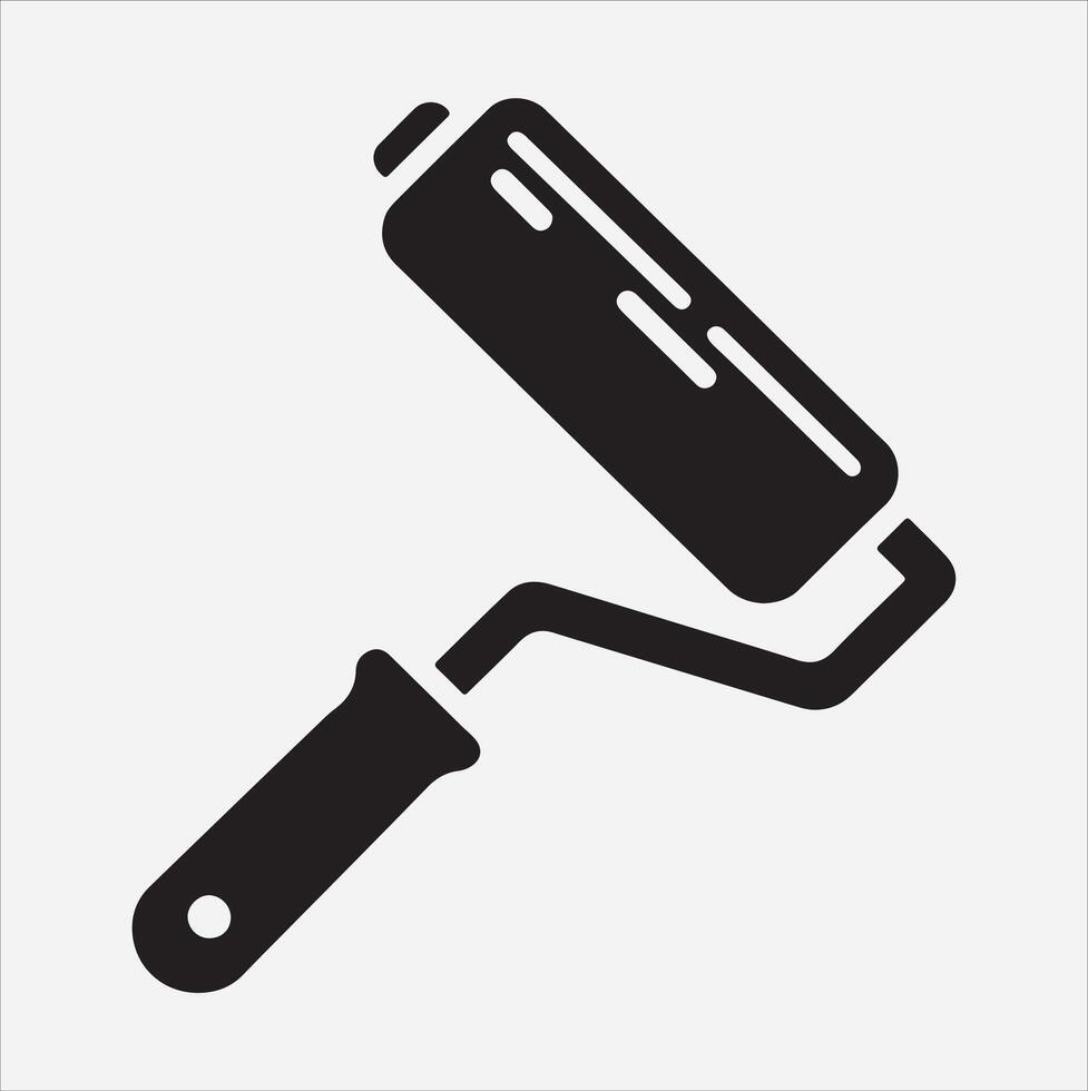 Paint roller icon illustration on White Background vector
