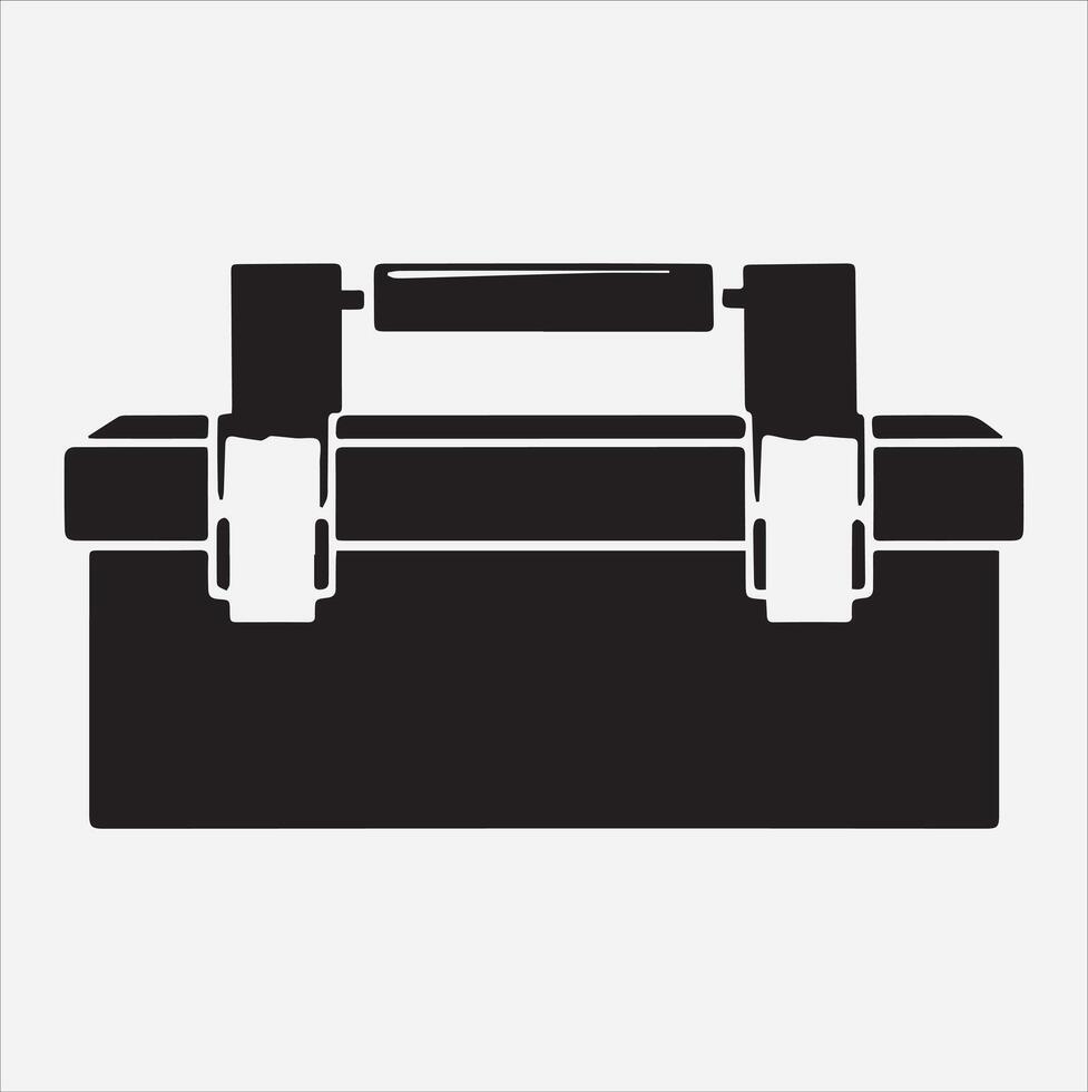 tool box silhouette illustration on White Background vector