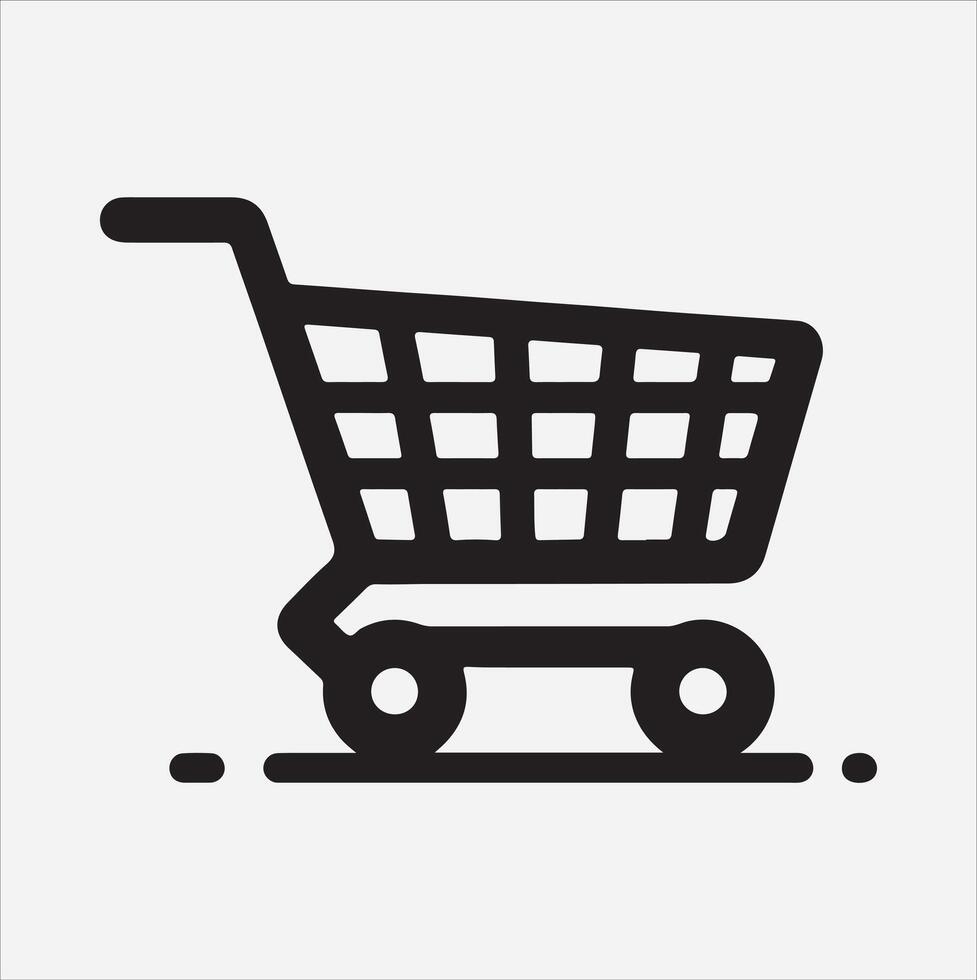 shopping cart silhouette illustration vector