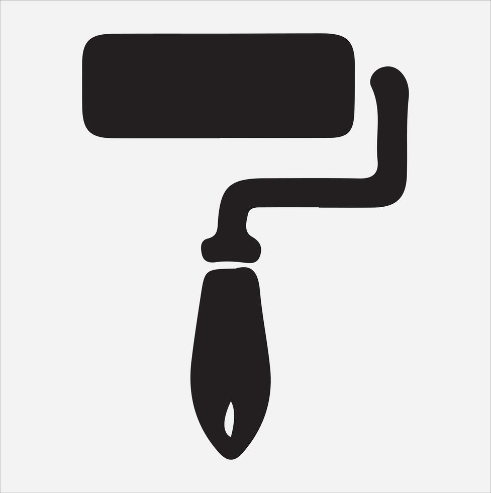 Paint roller icon illustration on White Background vector