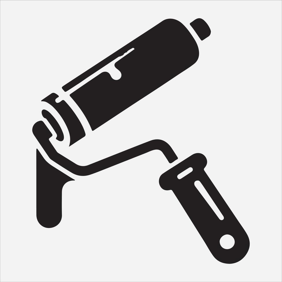Paint roller icon illustration on White Background vector
