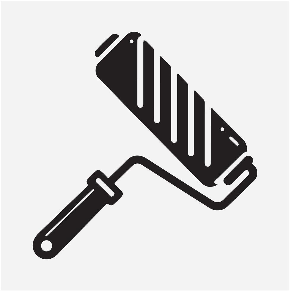 Paint roller icon illustration on White Background vector