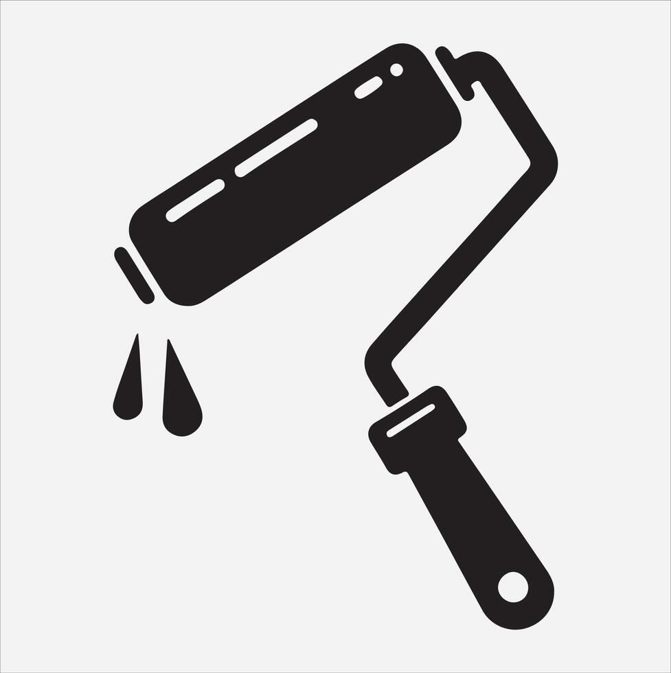 Paint roller icon illustration on White Background vector