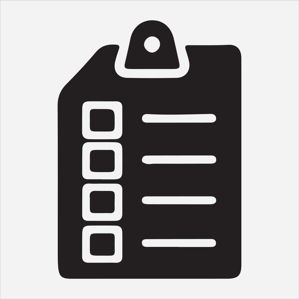 Notepad silhouette on White Background vector