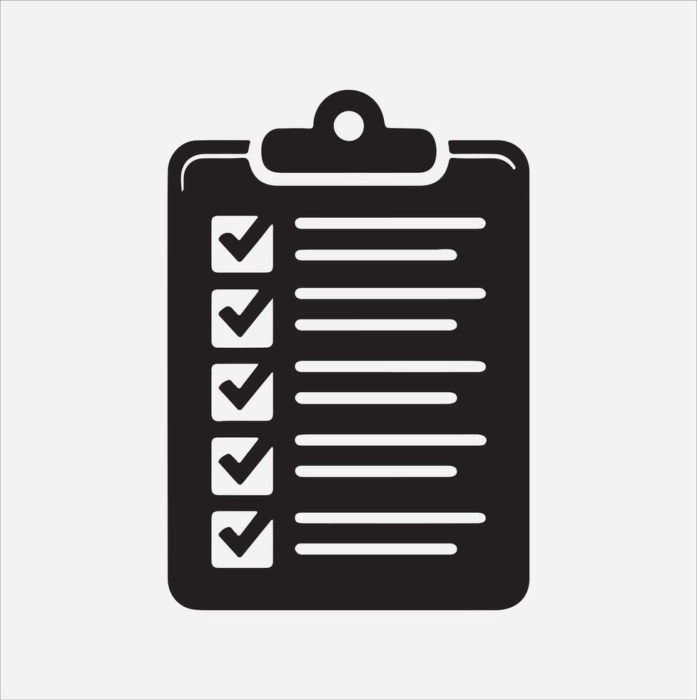 Notepad silhouette on White Background vector