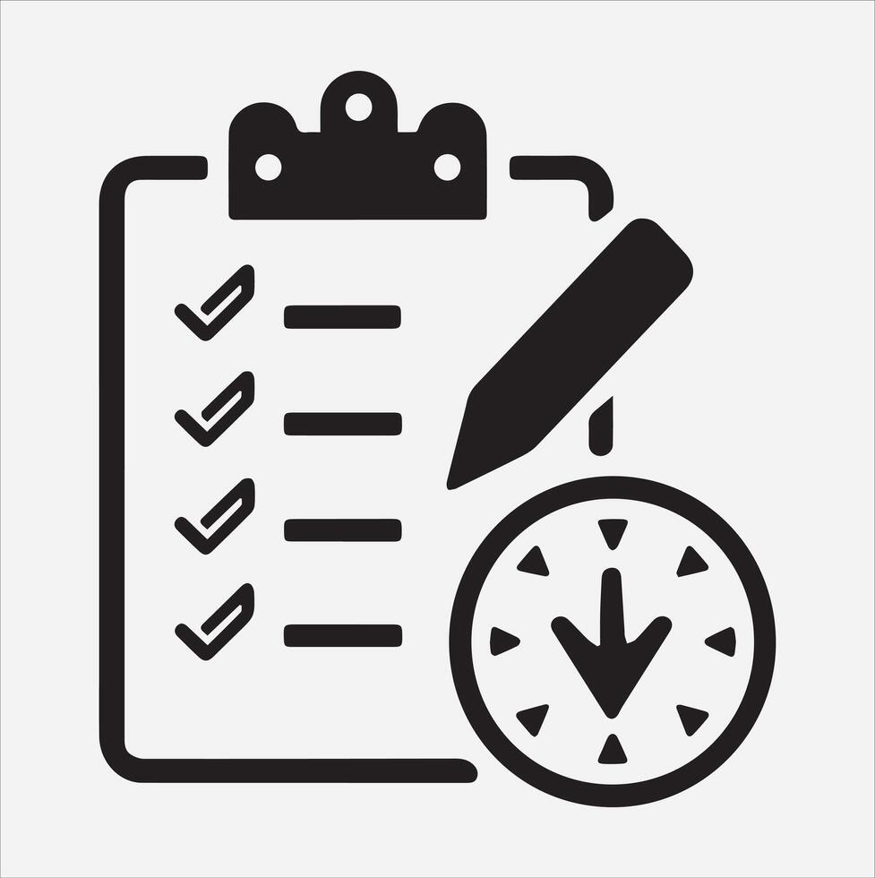 Notepad silhouette on White Background vector