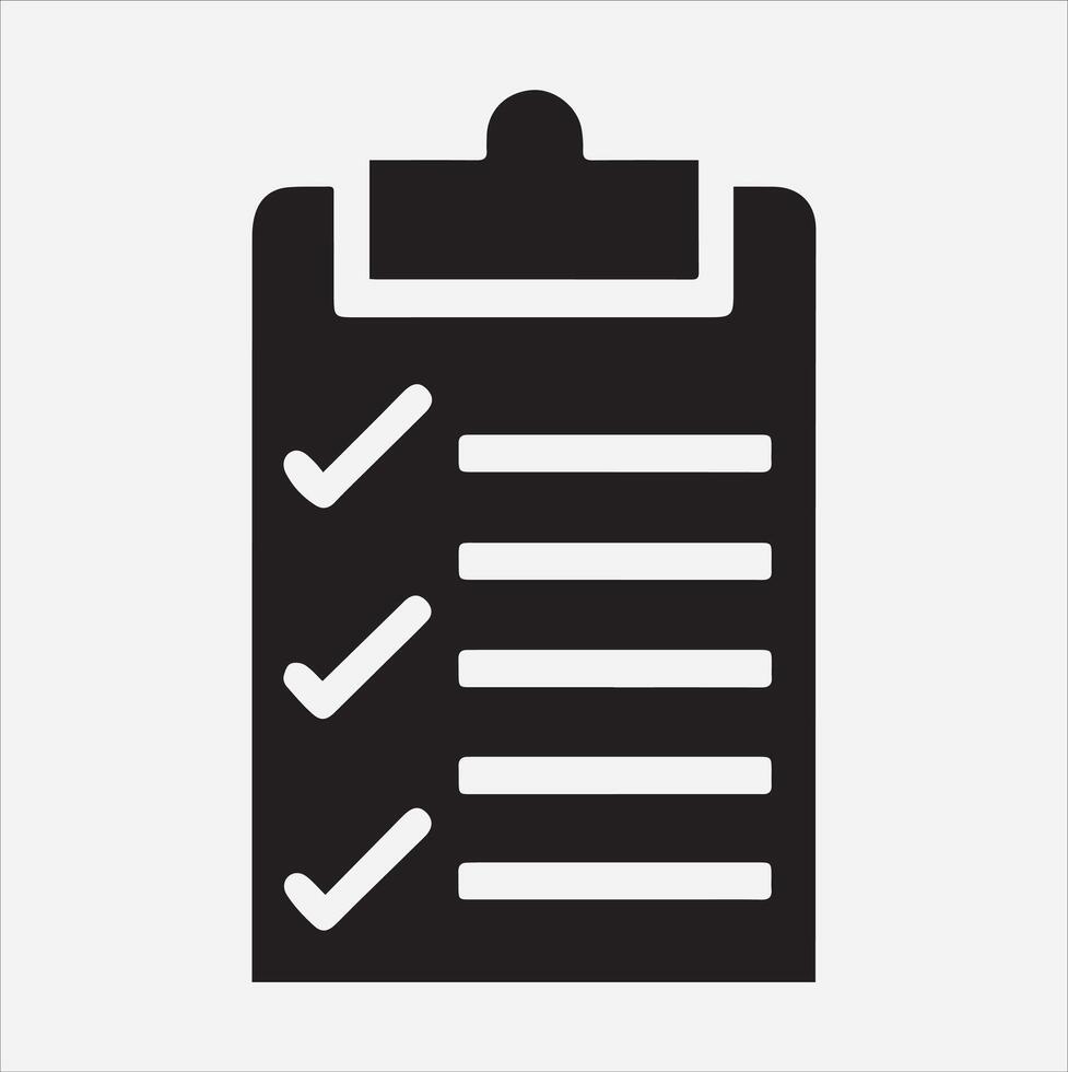 Notepad silhouette on White Background vector
