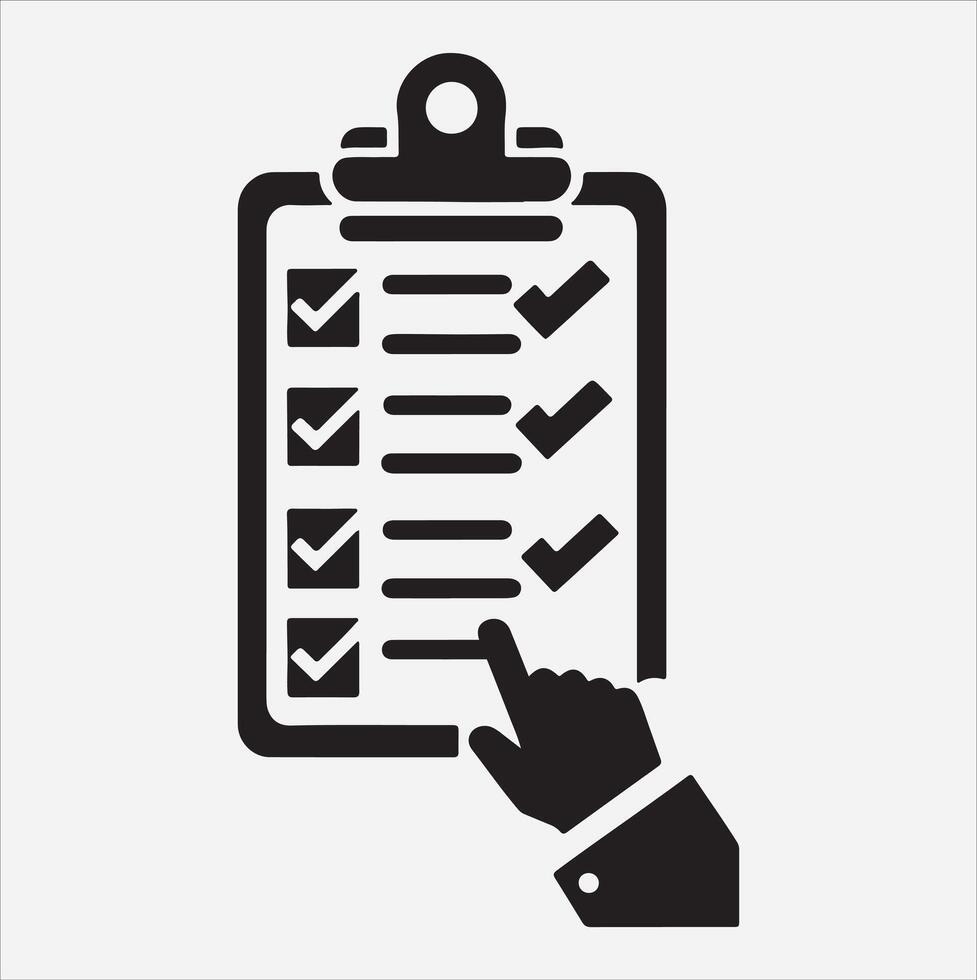 Notepad silhouette on White Background vector