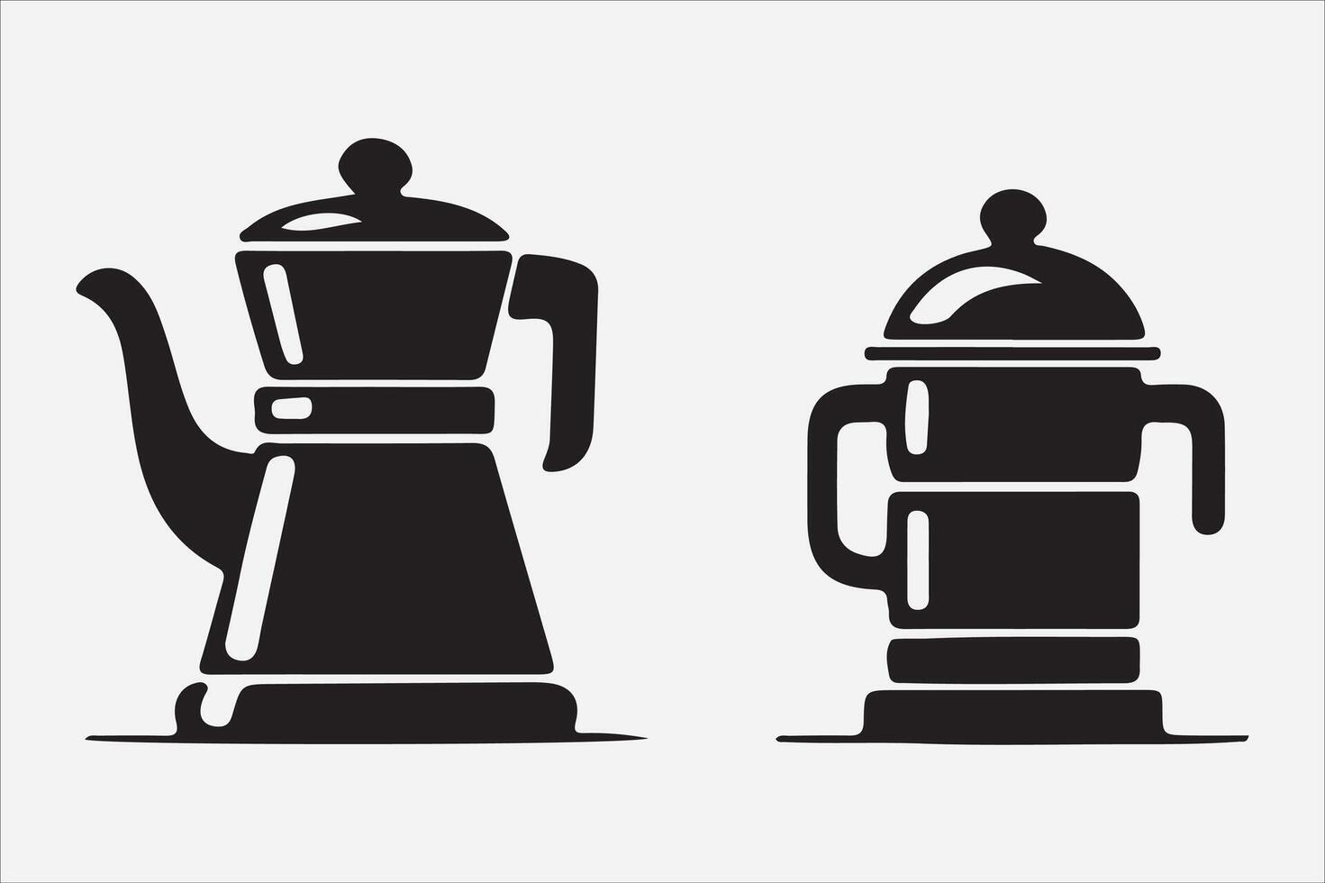 A Set of food icon Silhouette Illustration with white Background vector