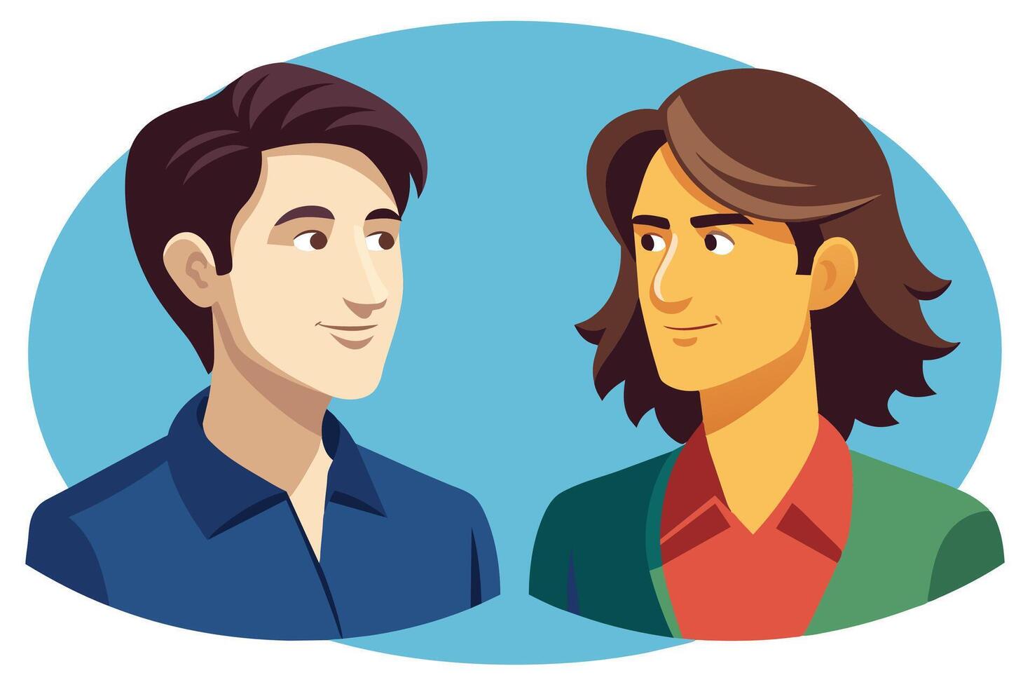 Two Young Adults Having a Conversation vector