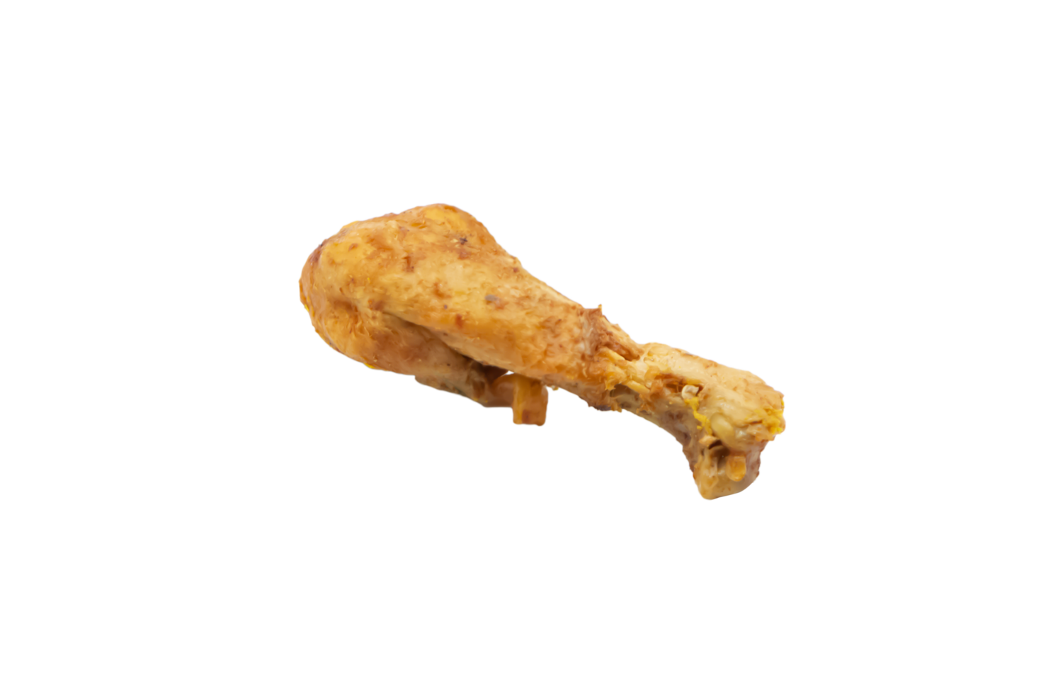 cooked chicken leg on transparent background png