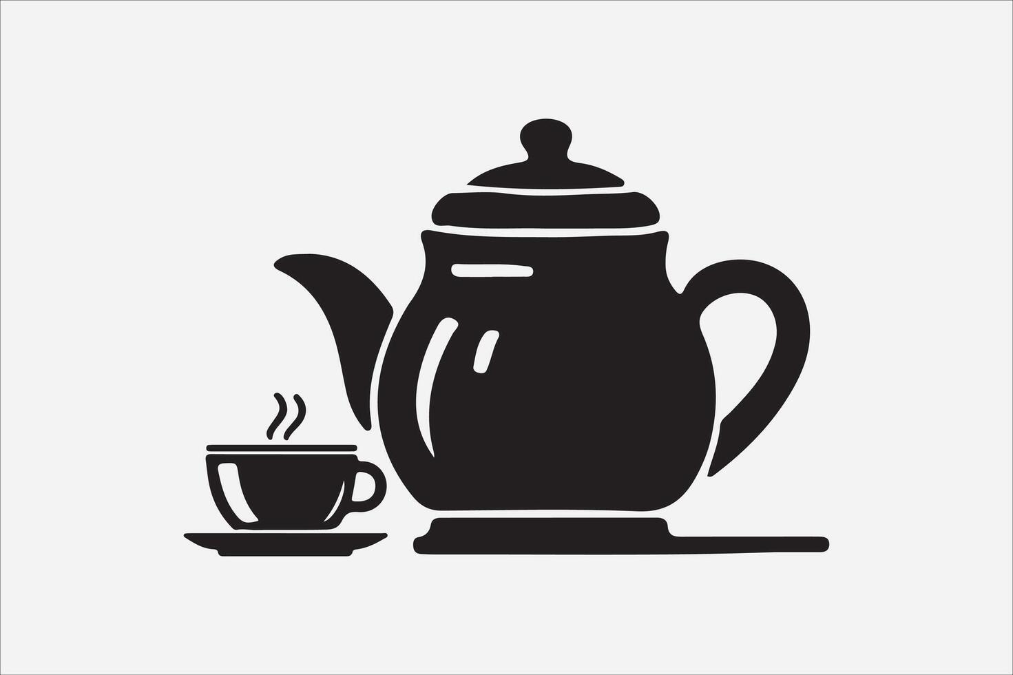 A Set of food icon Silhouette Illustration with white Background vector