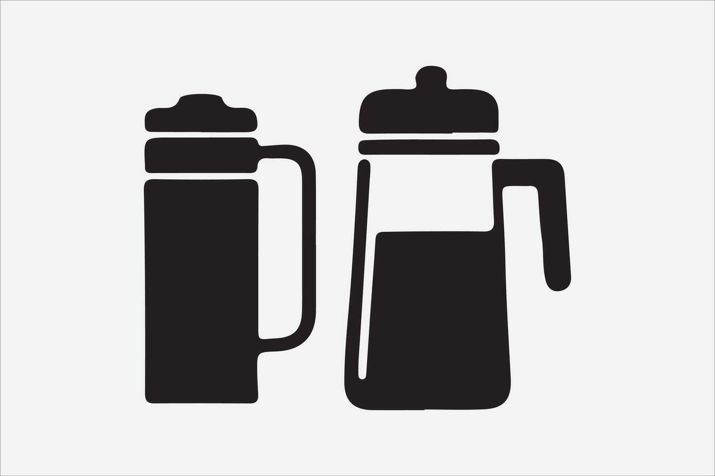 A Set of food icon Silhouette Illustration with white Background vector