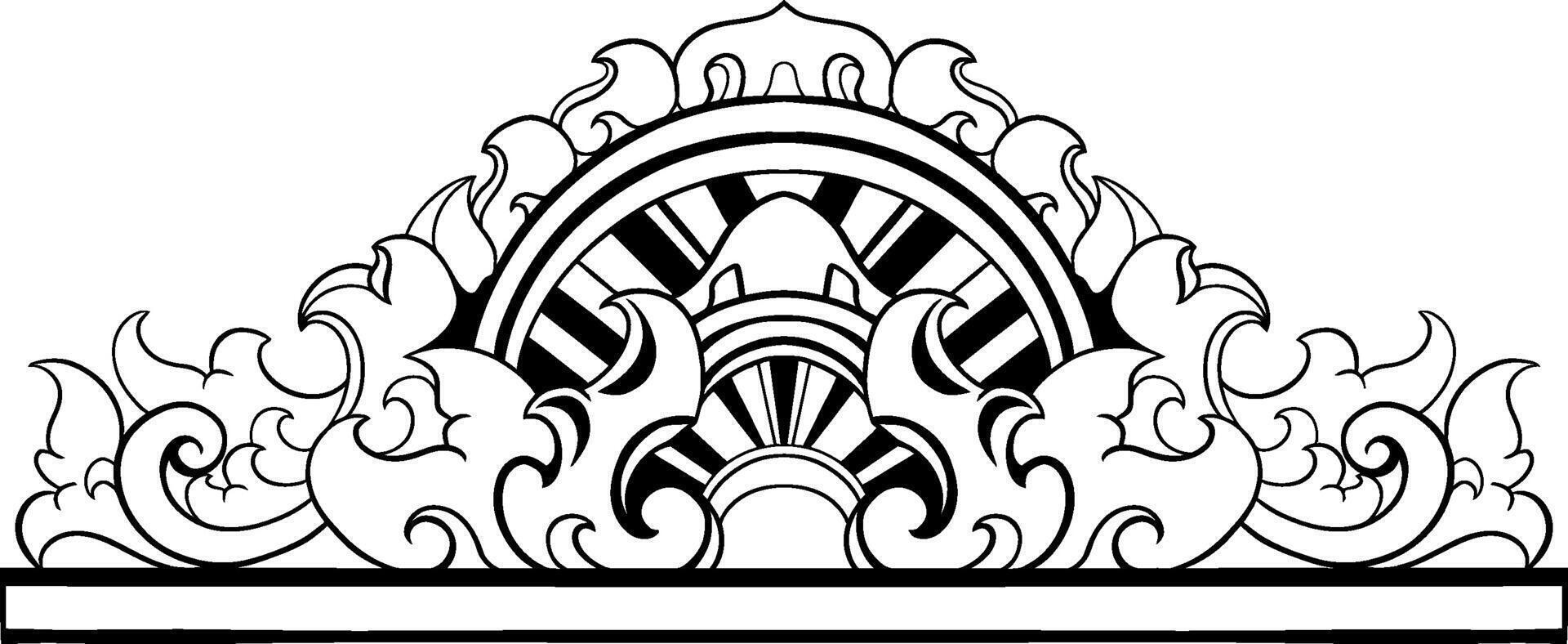 Line art Ornament Classic Style Illustration vector