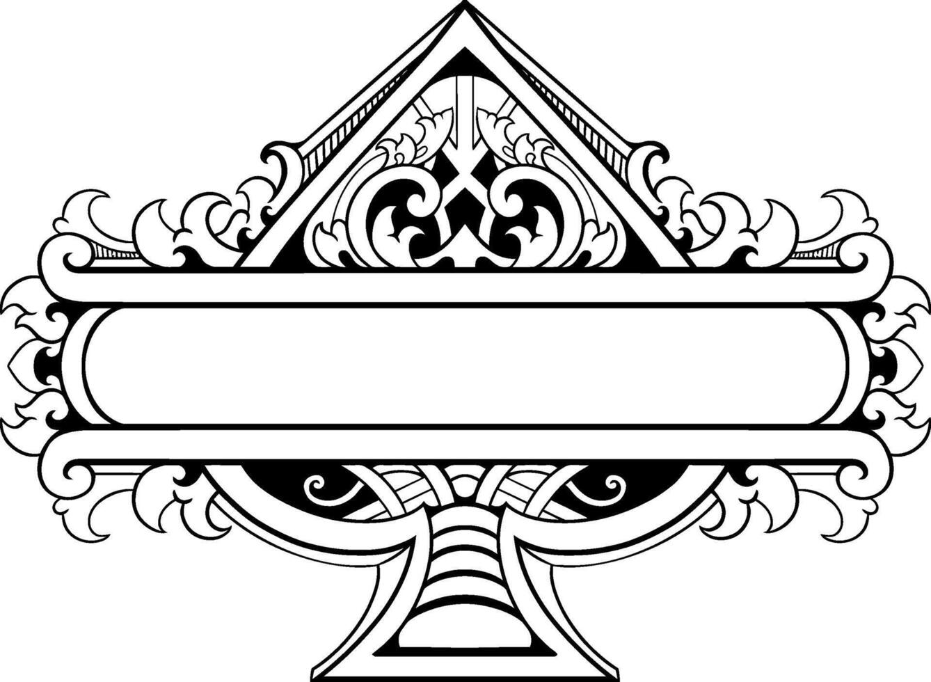 Line art Ornament Classic Style Illustration vector