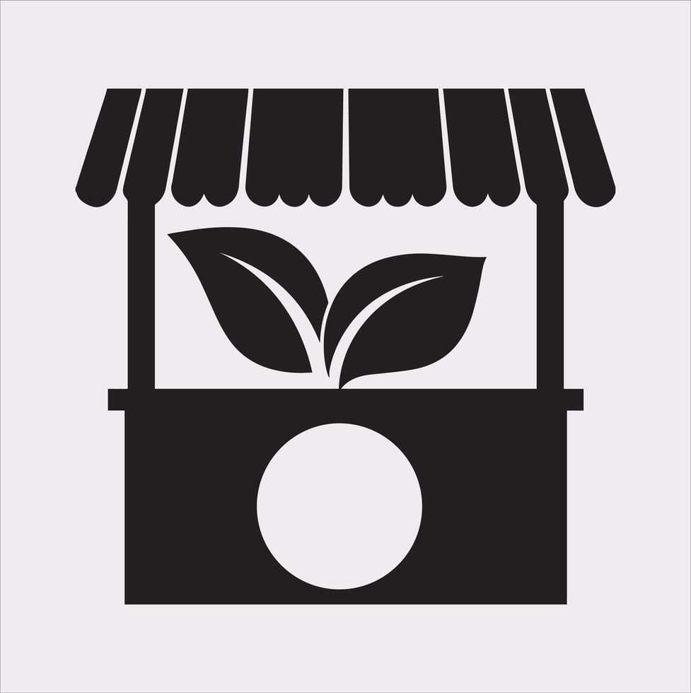 coffee shop logo Silhouette on White Background vector