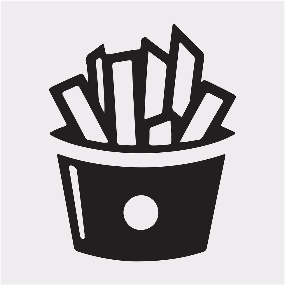 A Set of 4pcs food icon Silhouette Illustration with white Background vector