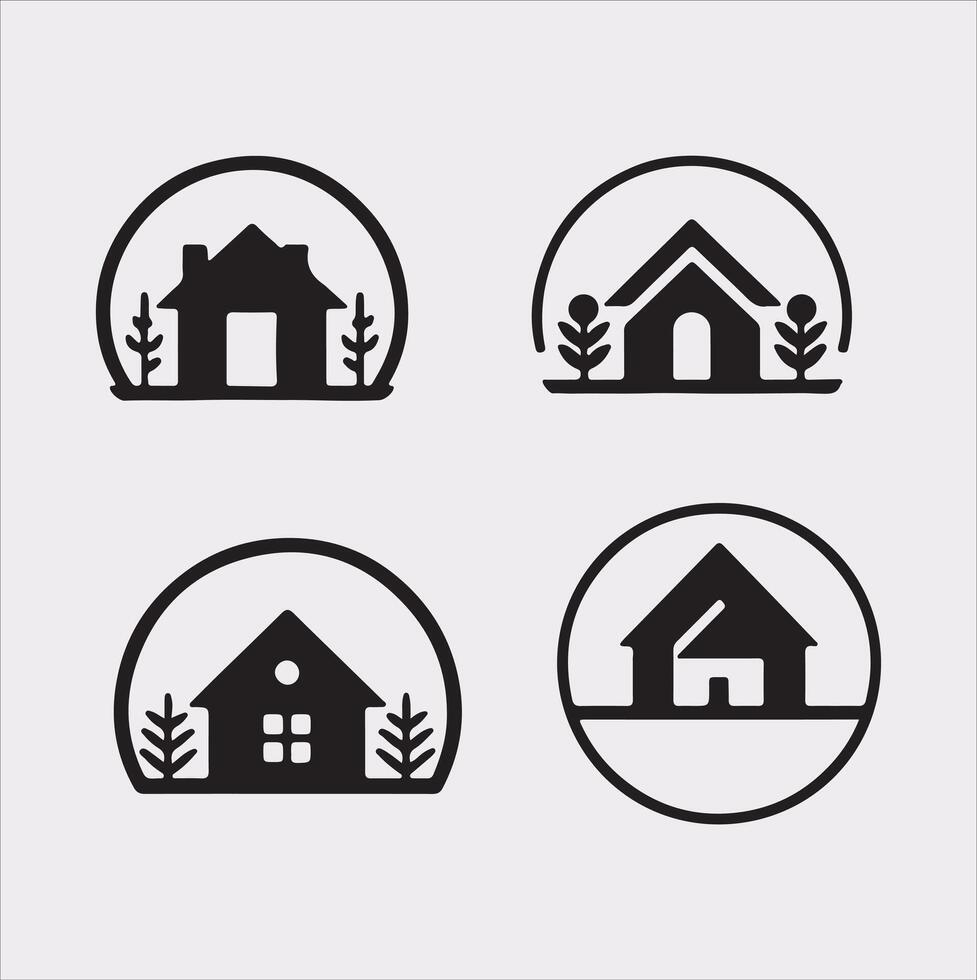 Home Improvement logo Silhouette art illustration with a solid white background vector