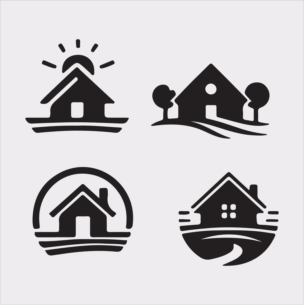 Home Improvement logo Silhouette art illustration with a solid white background vector