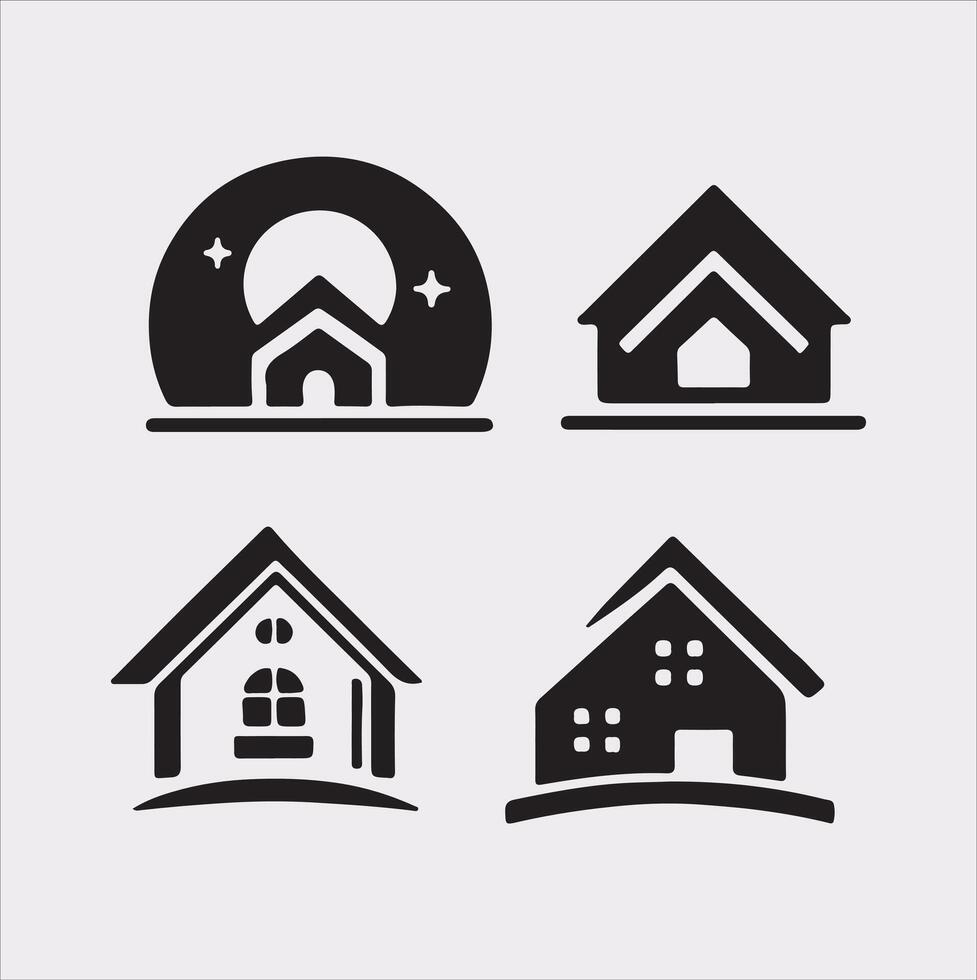 Home Improvement logo Silhouette art illustration with a solid white background vector