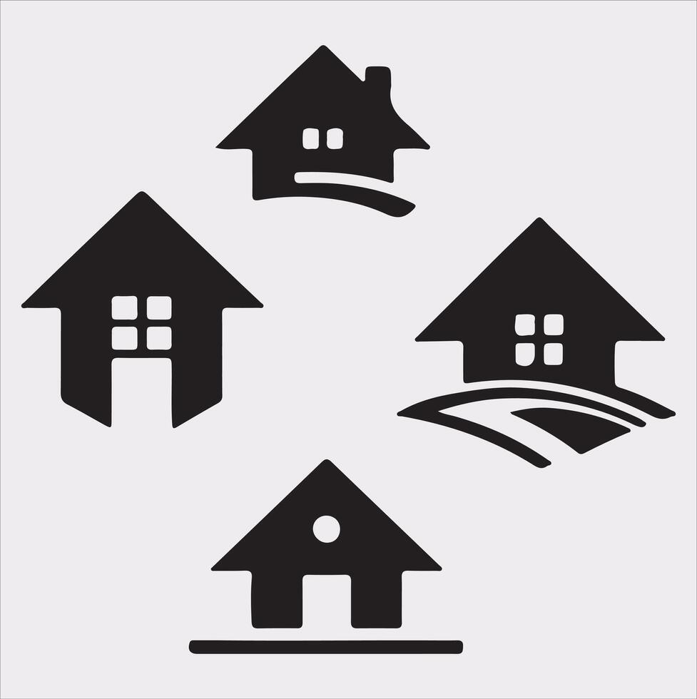 Home Improvement logo Silhouette art illustration with a solid white background vector