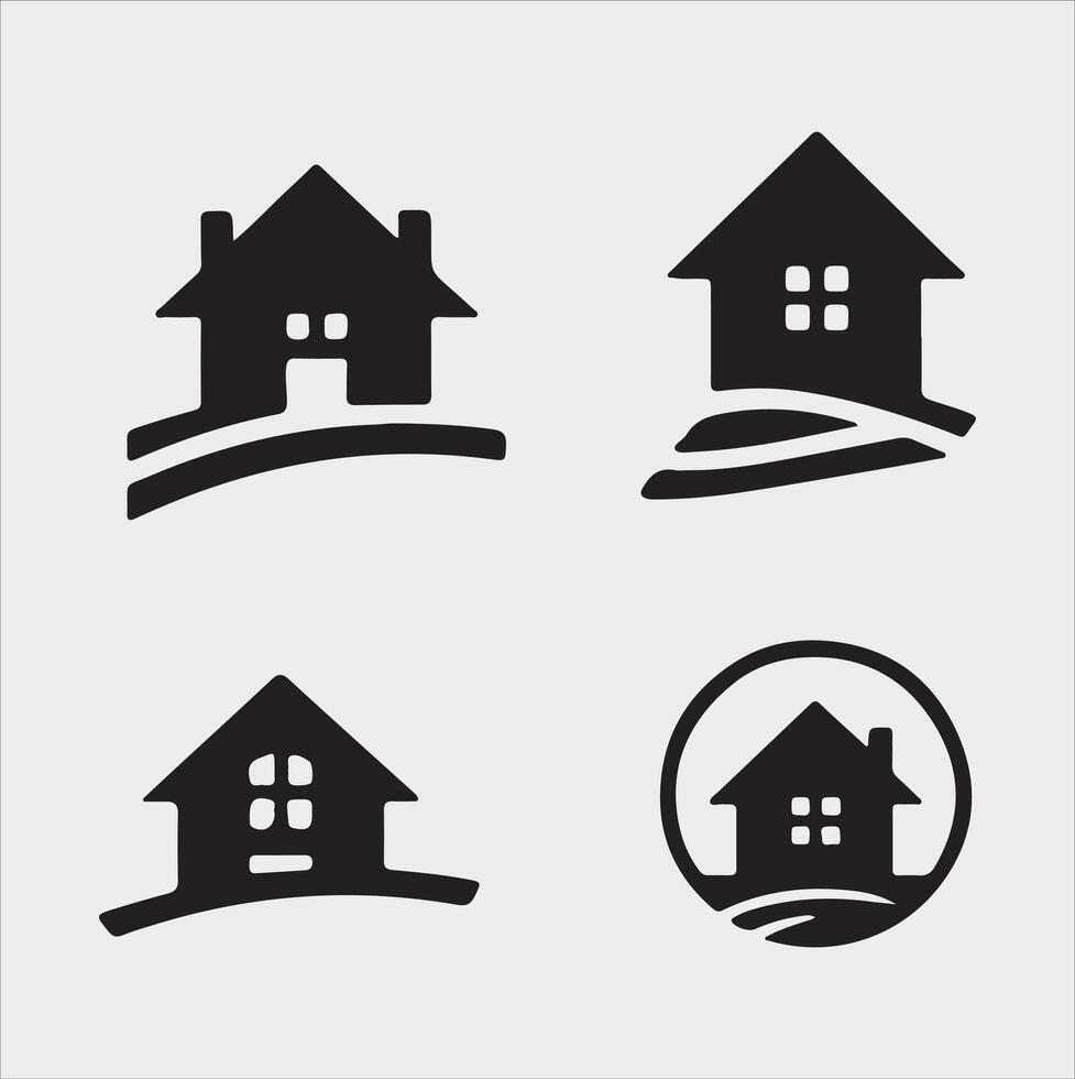 Home Improvement logo Silhouette art illustration with a solid white background vector