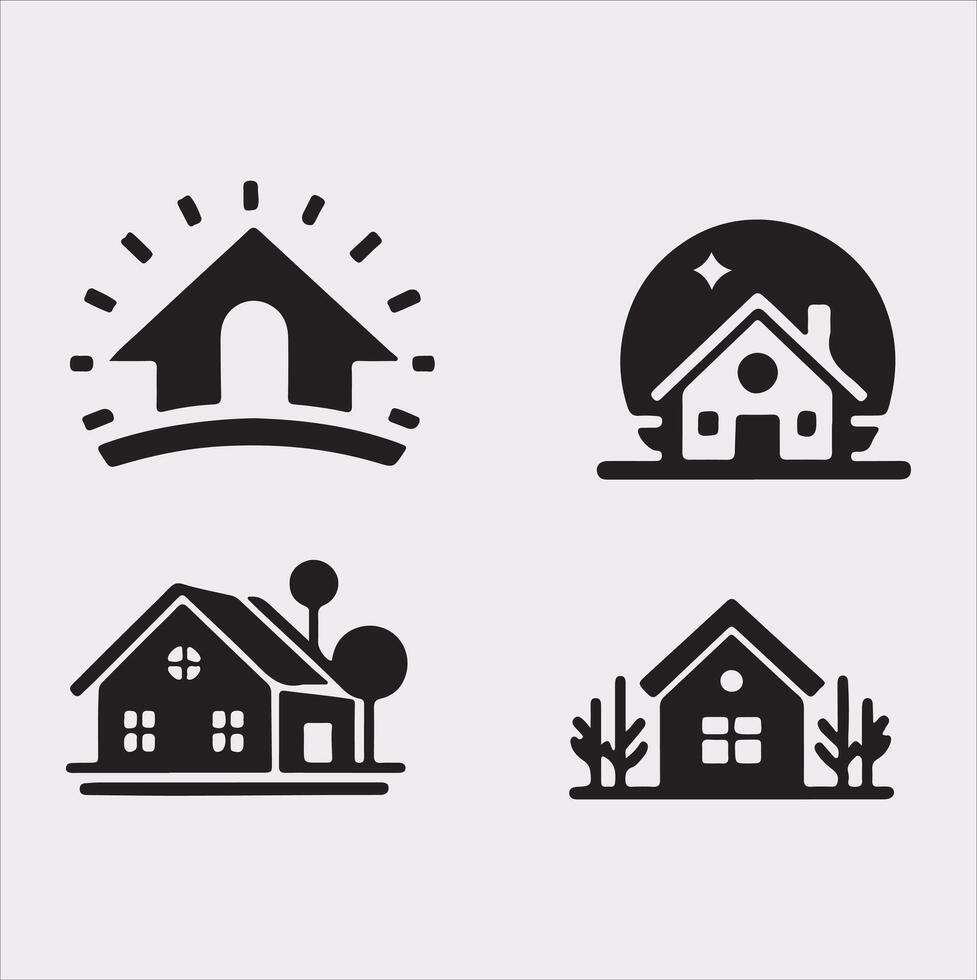 Home Improvement logo Silhouette art illustration with a solid white background vector