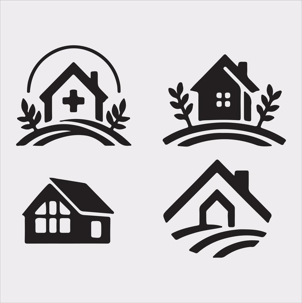 Home Improvement logo Silhouette art illustration with a solid white background vector