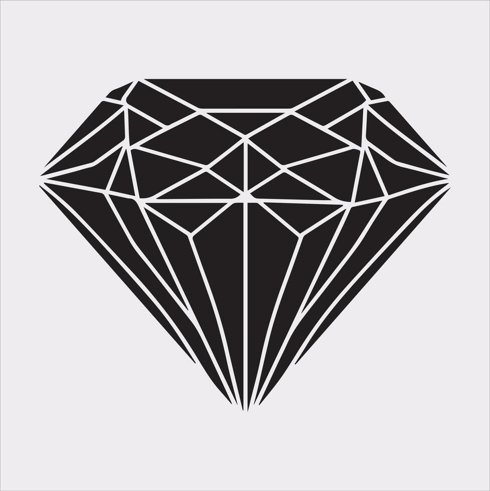 diamond silhouette illustration on White Background vector