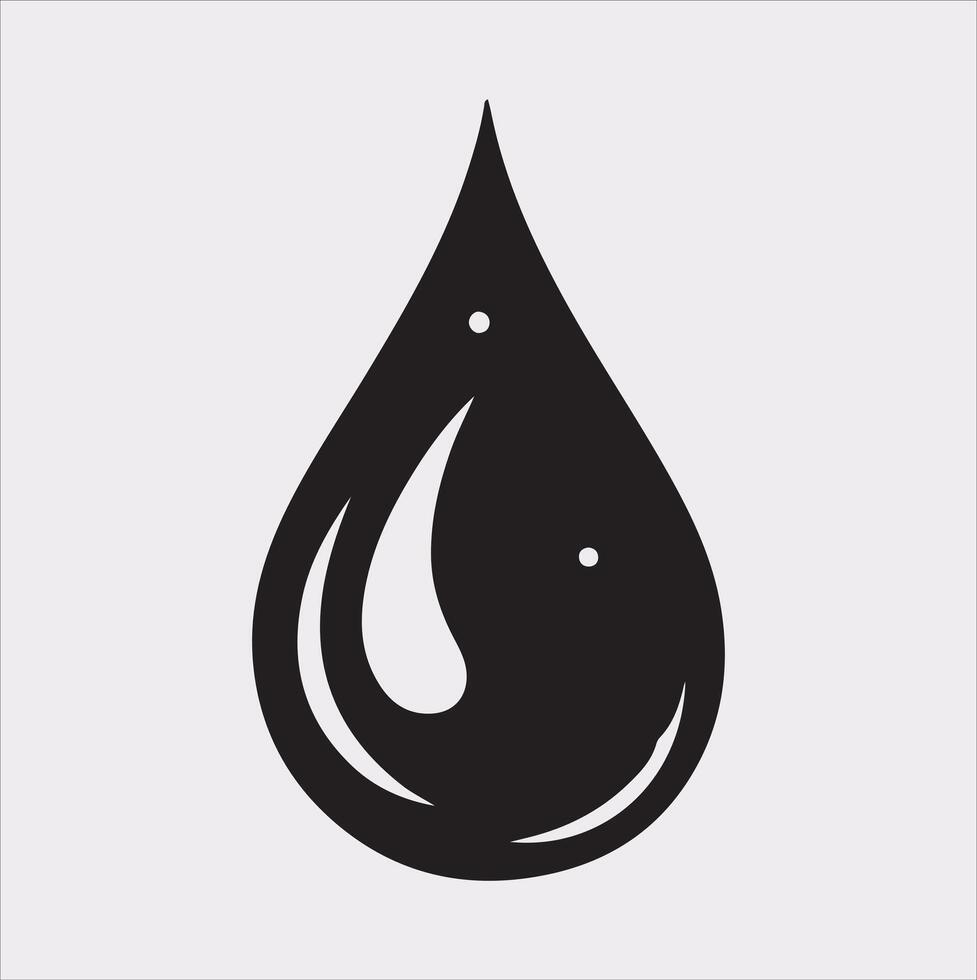 water drop silhouette illustration on White Background vector