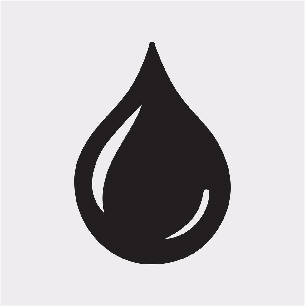 water drop silhouette illustration on White Background vector