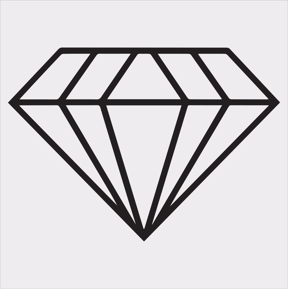 diamond silhouette Art illustration on white background vector