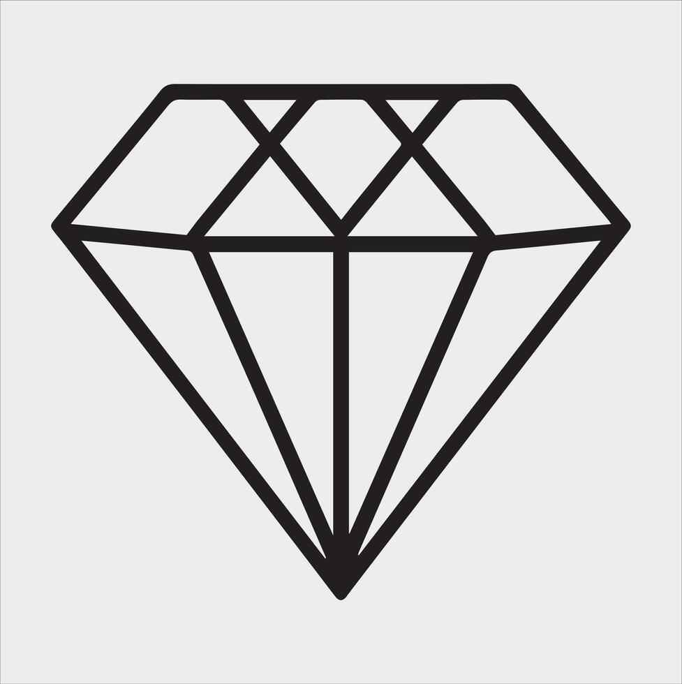 diamond silhouette Art illustration on white background vector