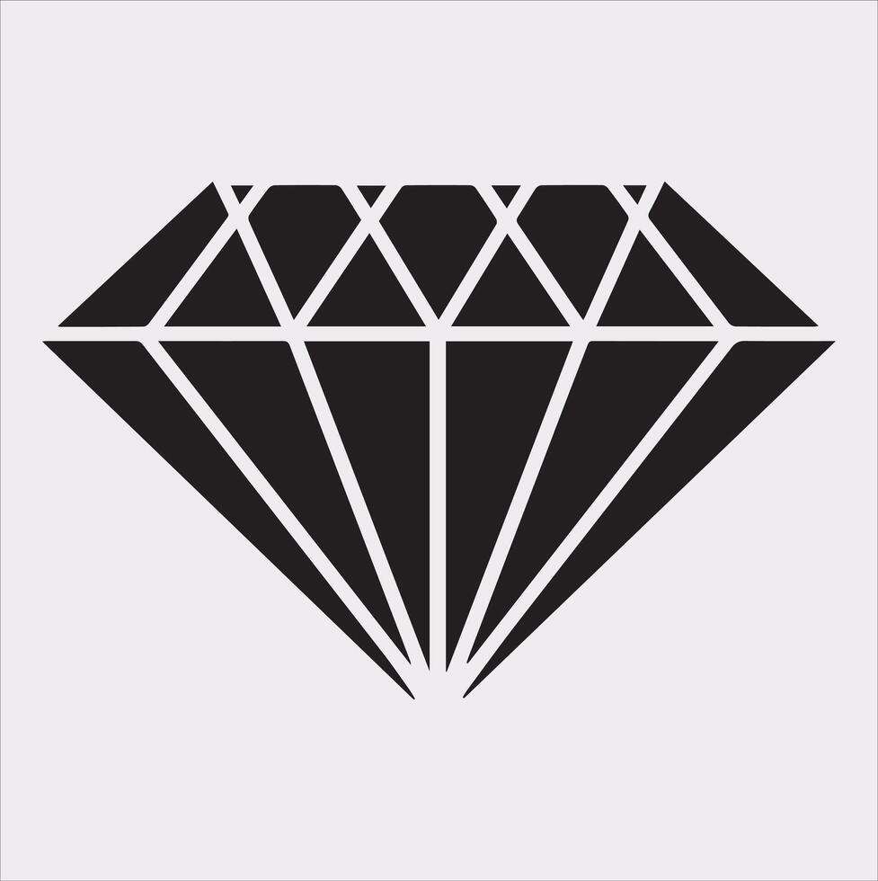 diamond silhouette Art illustration on white background vector