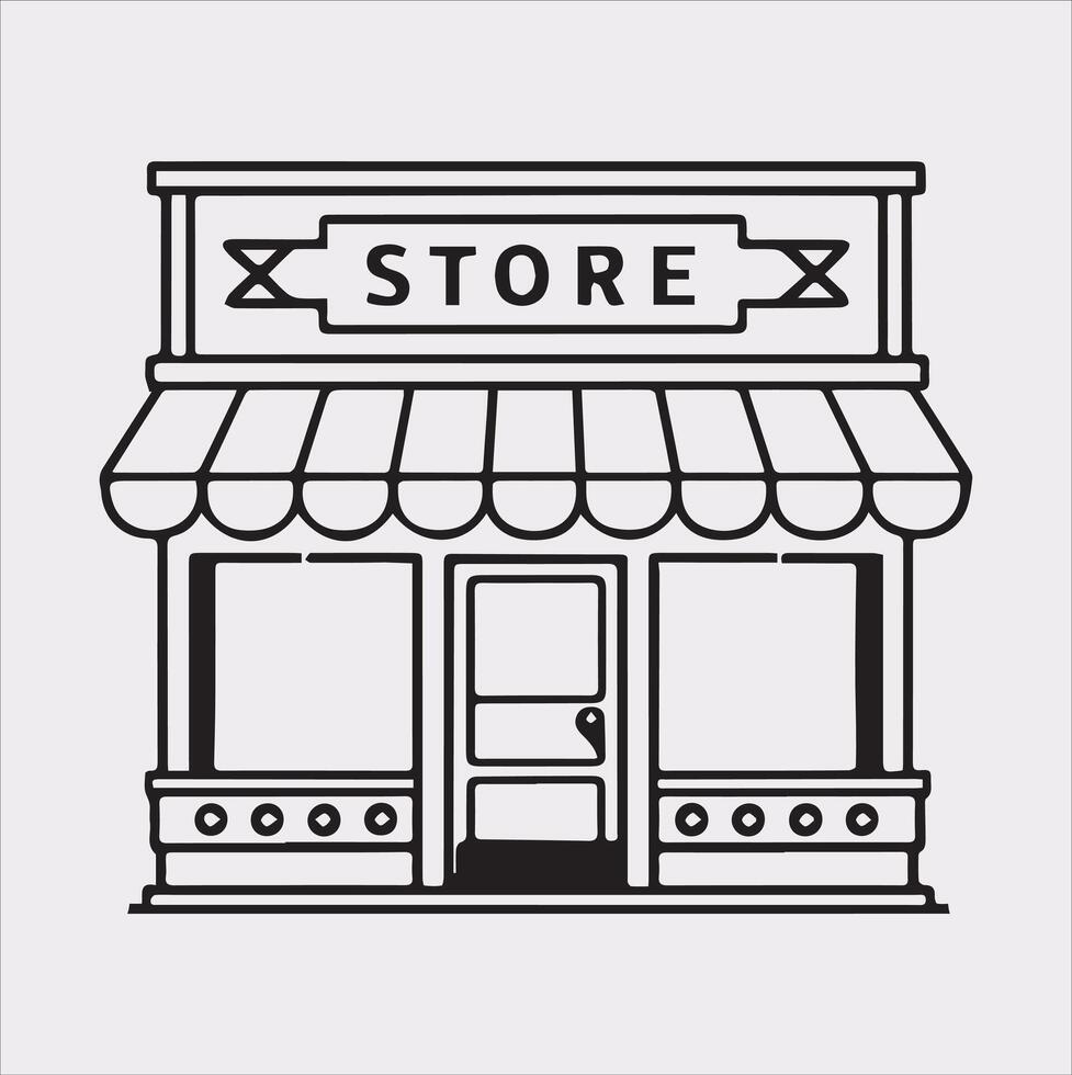 store locator silhouette drawing on White Background vector