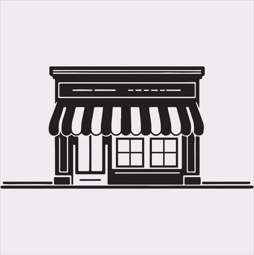 store locator silhouette drawing on White Background vector