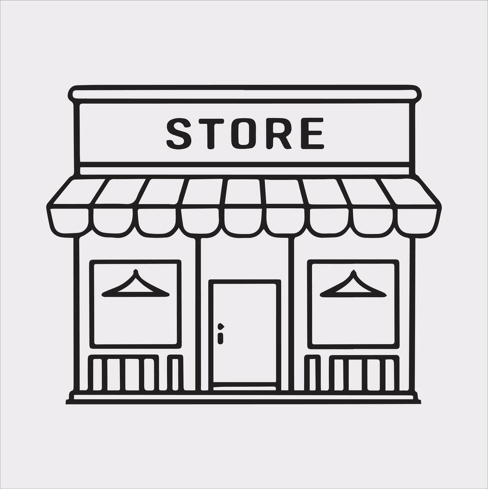store locator silhouette drawing on White Background vector