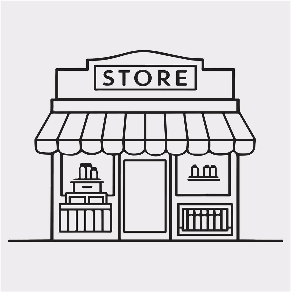 store locator silhouette drawing on White Background vector