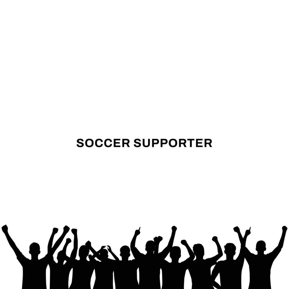 Socer Supporters silhouette vector