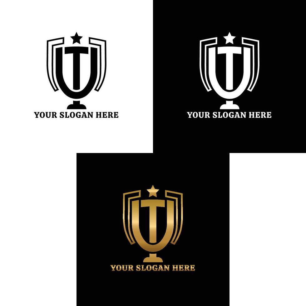 U and T letter logo vector