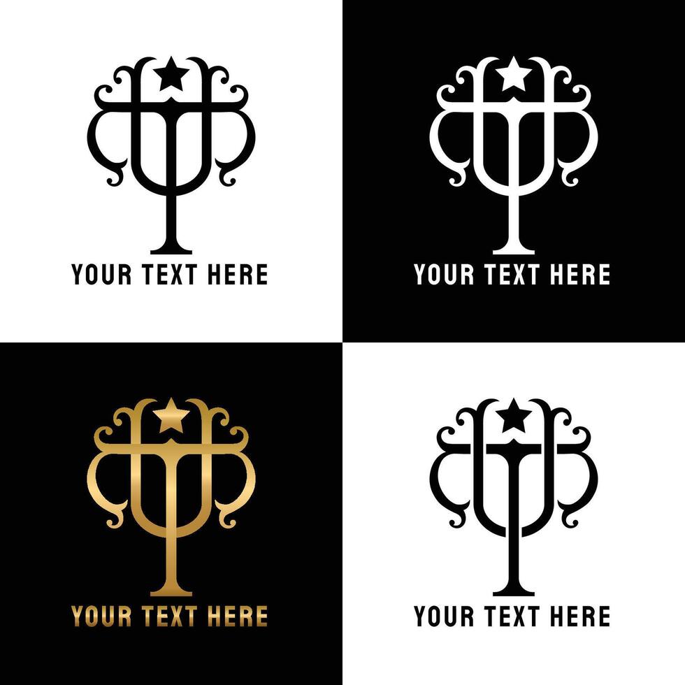 U and T letter logo vector