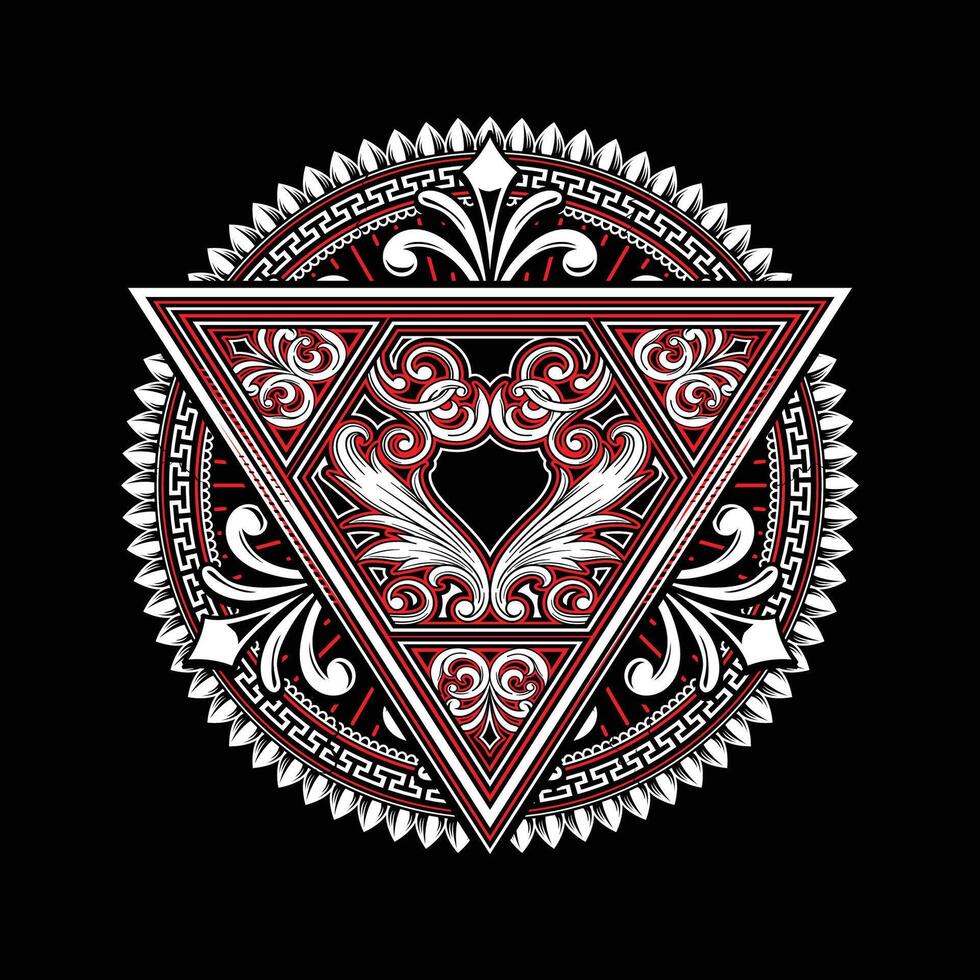 Froral Frame For Tshirt Design vector