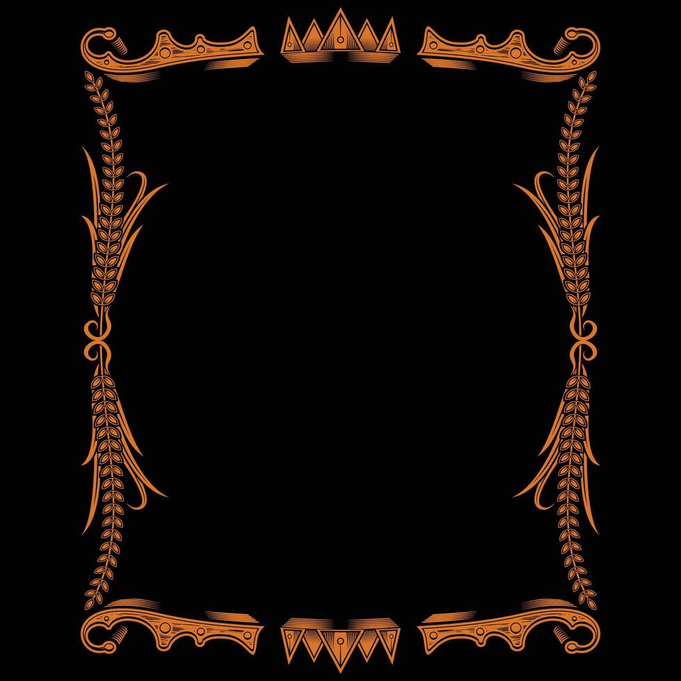 Traditional frame for t-shirt design vector