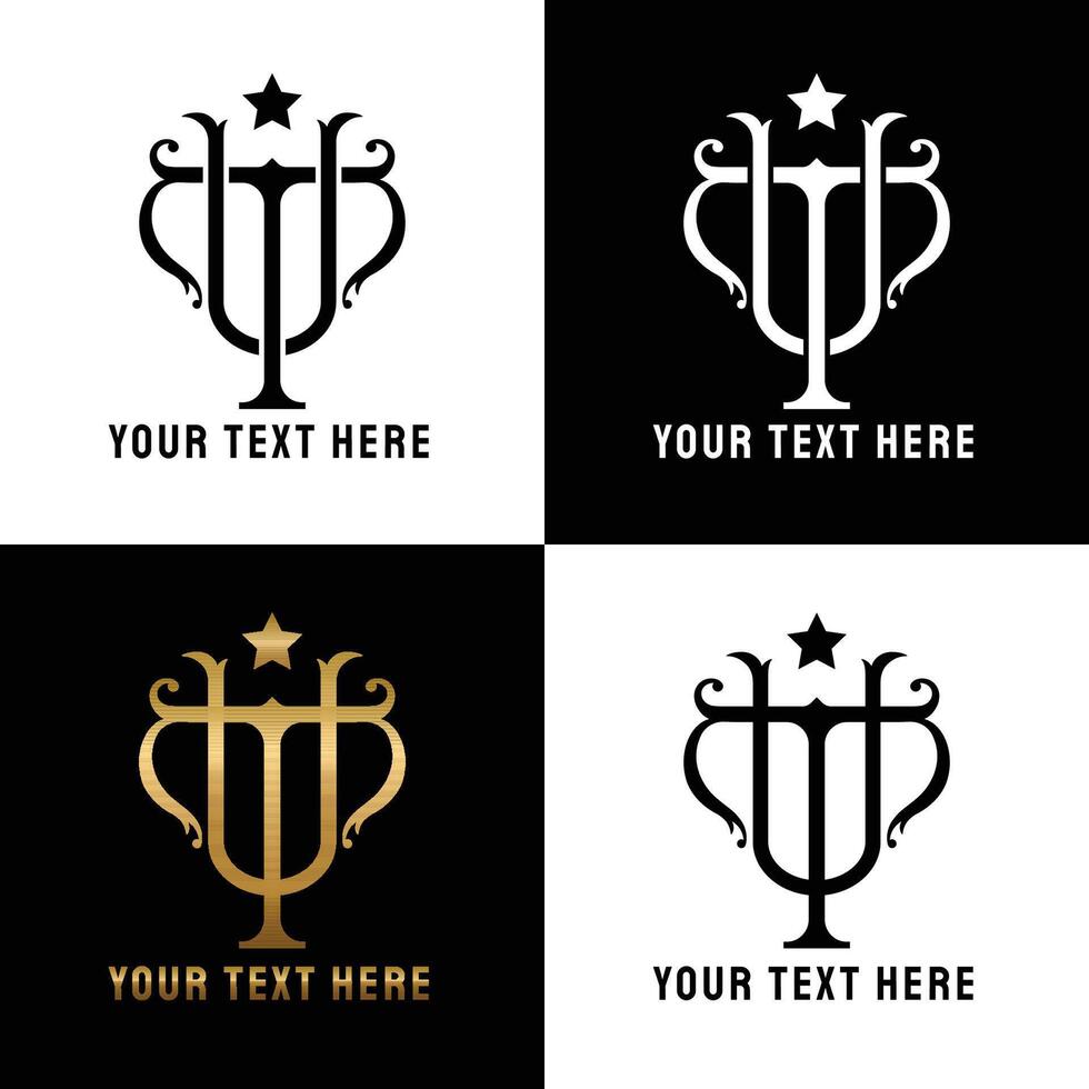 U and T letter logo vector