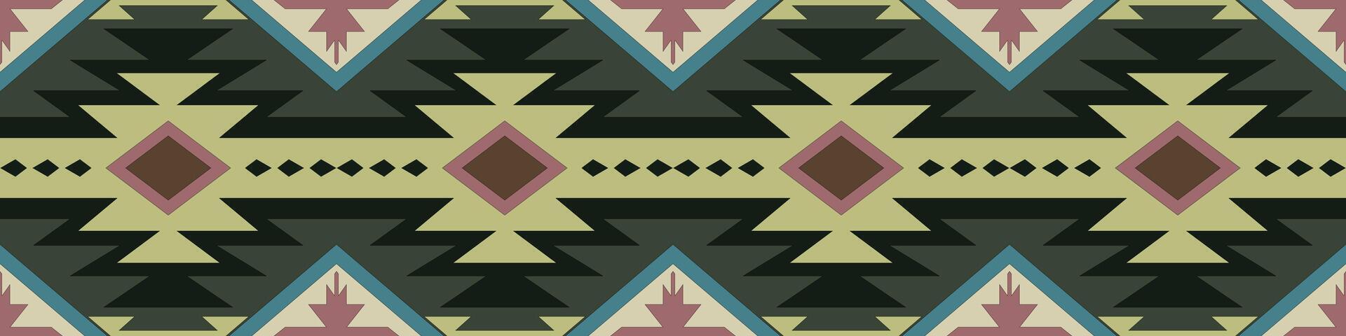 Colorful geometric ethnic pattern. Oriental, western, aztec, tribal traditional. seamless pattern. fabric, tile, background, carpet, wallpaper, clothing, sarong,wrapping, Batik, fabric, pattern. vector