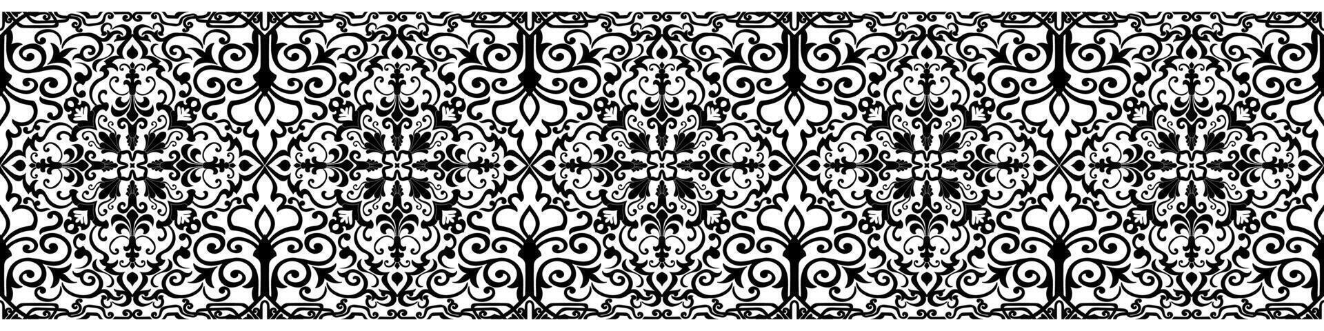 Seamless geometric border. Polynesian wrist tattoos Black bracelet pattern. Traditional Maori design for creating templates and printing patterns. vector