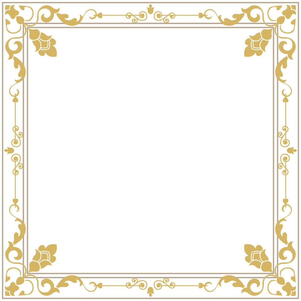 golden abstract frame Borders and corners Graphic Elements Abstract Elements vector