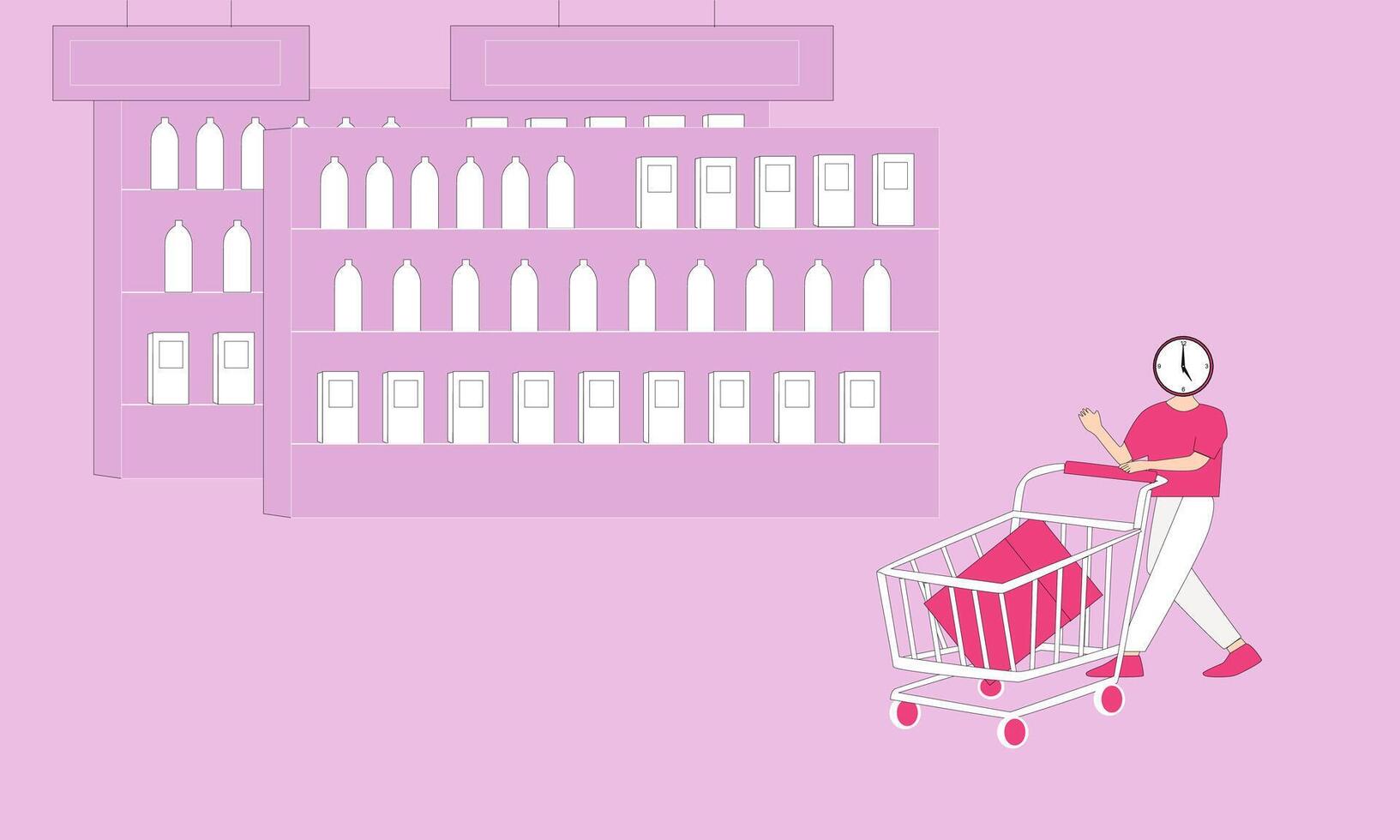 man shopping at the market vector