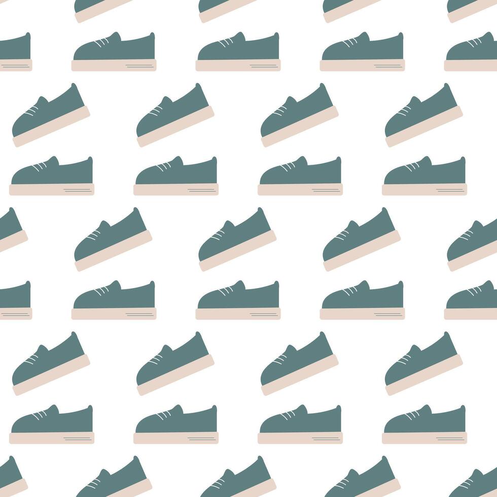 Stylized lace up shoes in trendy soft shades Seamless pattern. Abstract backdrop texture. Promo idea. Isolate EPS. Wrapping, wallpaper or web, cards, poster, banner, label, price design concept vector
